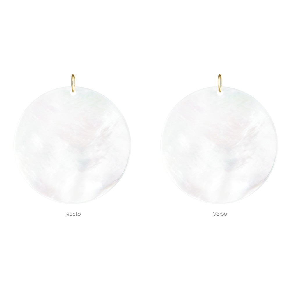 Jeton Lepage Colette Nuage en or jaune et nacre blanche