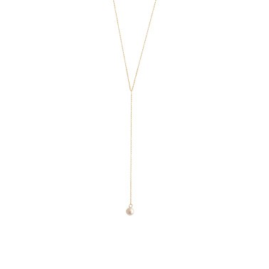 Collier Claverin Lasso en or jaune et perle blanche - SOLDAT