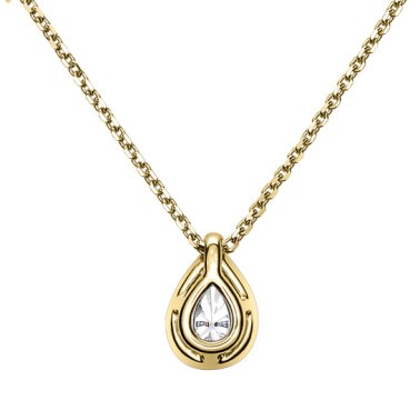 Collier Lepage Marceau en or jaune et diamant taille poire