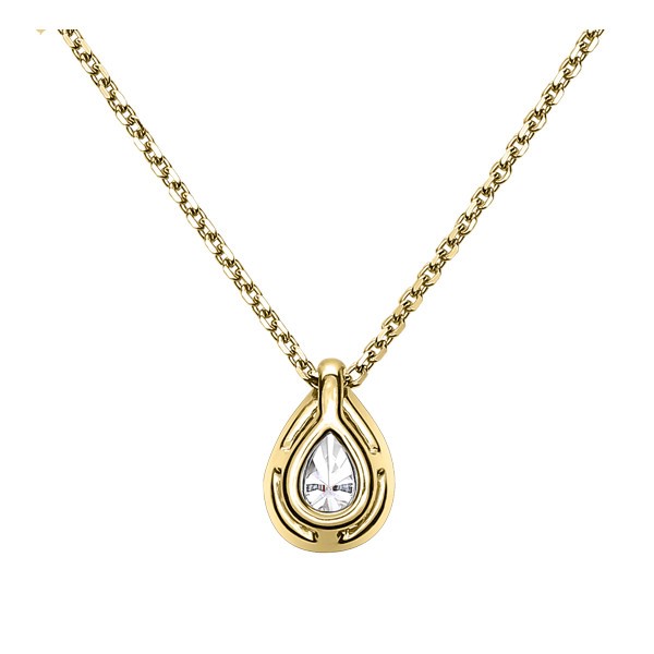 Collier Lepage Marceau en or jaune et diamant taille poire