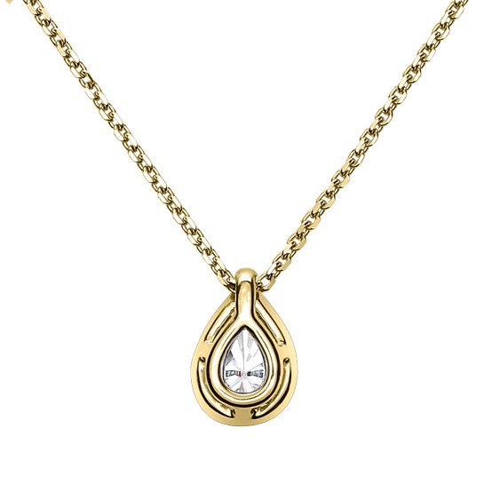 Collier Lepage Marceau en or jaune et diamant taille poire