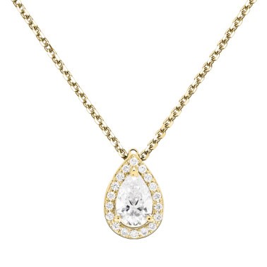 Collier Lepage Marceau en or jaune et diamant taille poire