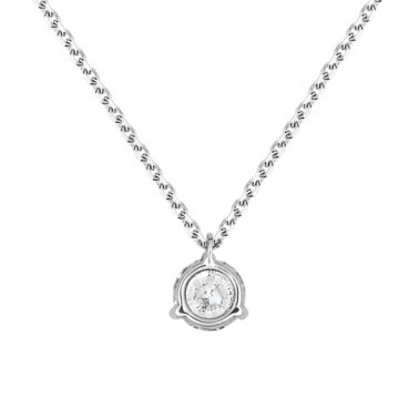 Collier Lepage Joli Cœur en or blanc et diamant
