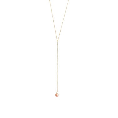 Collier Claverin Lasso en or jaune et perle rose - SOLDAT