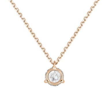 Collier Lepage Joli Cœur en or rose et diamant