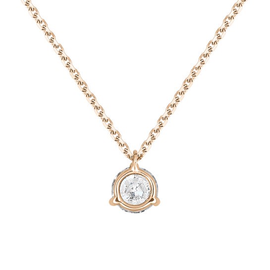 Collier Lepage Joli Cœur en or rose et diamant