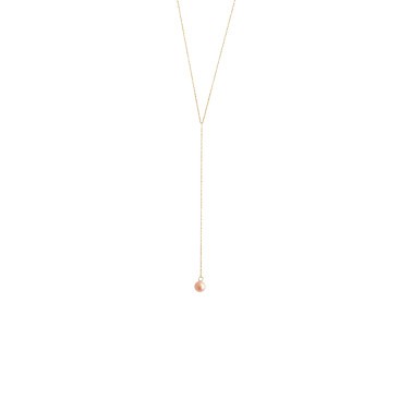 Collier Claverin Lasso en or jaune et perle rose - SOLDAT PL