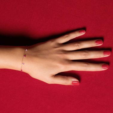 Bracelet La Brune et La Blonde Confetti Rose en or rose rubis et saphirs rose 0,65 carat