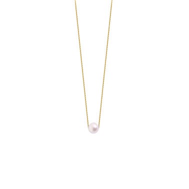 Collier Claverin Simply Pearly en or jaune et perle blanche - SOLDAT PL