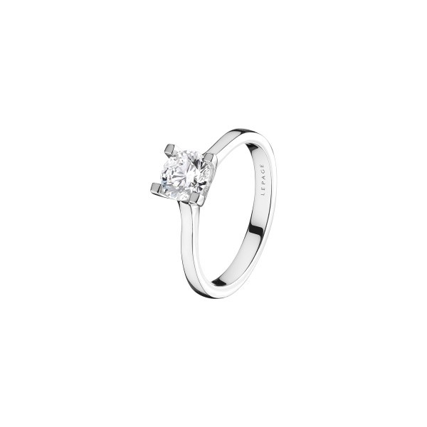 Solitaire Lepage Bonnie en or blanc et diamant