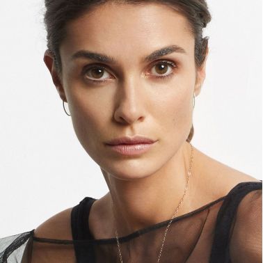 Créoles Ginette NY Ellipse en or rose et diamants