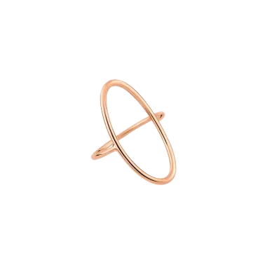 Bague Ginette NY Ellipse en or rose