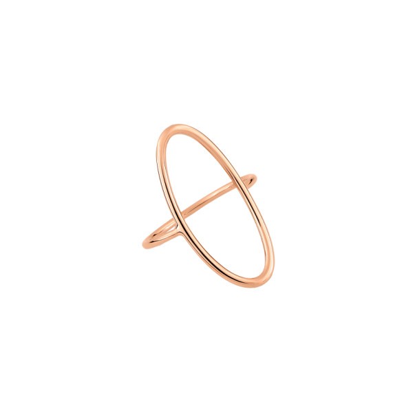 Bague Ginette NY Ellipse en or rose