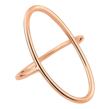 Bague Ginette NY Ellipse en or rose