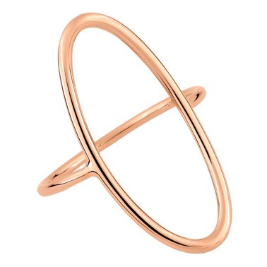 Bague Ginette NY Ellipse en or rose