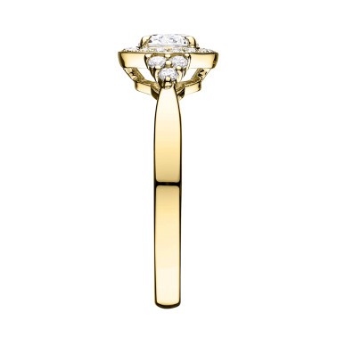 Solitaire Lepage Pompadour en or jaune et diamants