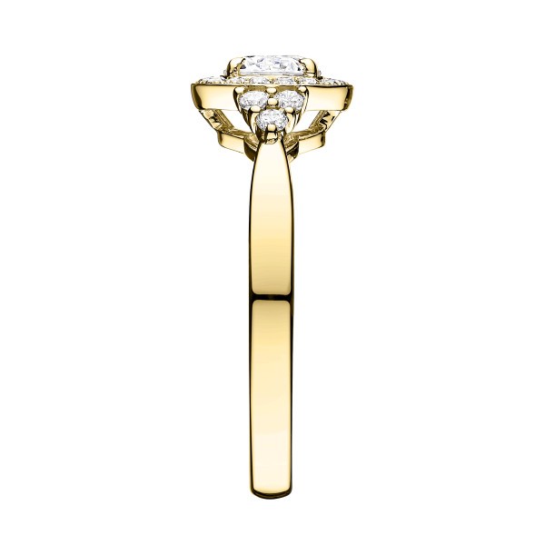 Solitaire Lepage Pompadour en or jaune et diamants
