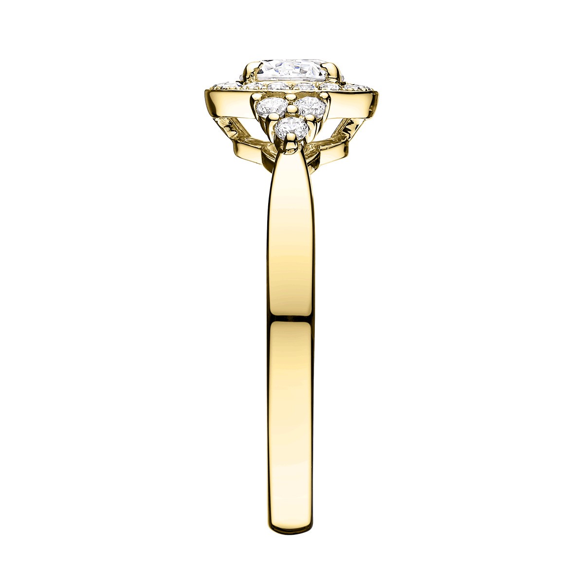 Solitaire Lepage Pompadour en or jaune et diamants