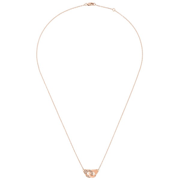 Collier dinh van Menottes R8 en or rose et diamants