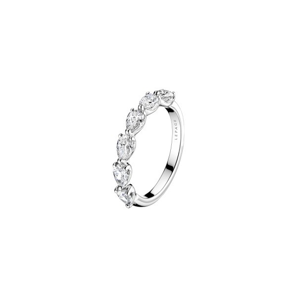 Alliance Lepage Margaux en or blanc et diamants taille poire