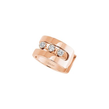Bague Messika Move 10th Ron en or rose et diamants