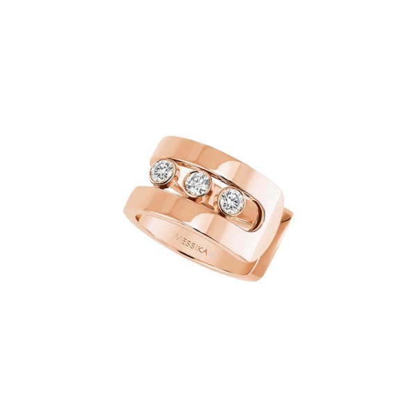 Bague Messika Move 10th Ron en or rose et diamants