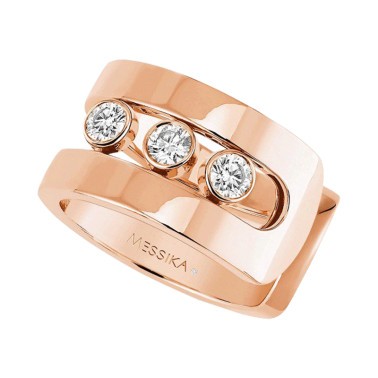Bague Messika Move 10th Ron en or rose et diamants