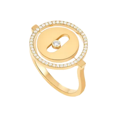 Bague Messika Lucky Move petit modèle en or jaune et diamants