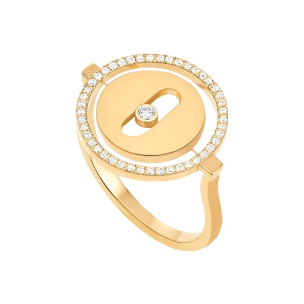 Bague Messika Lucky Move petit modèle en or jaune et diamants
