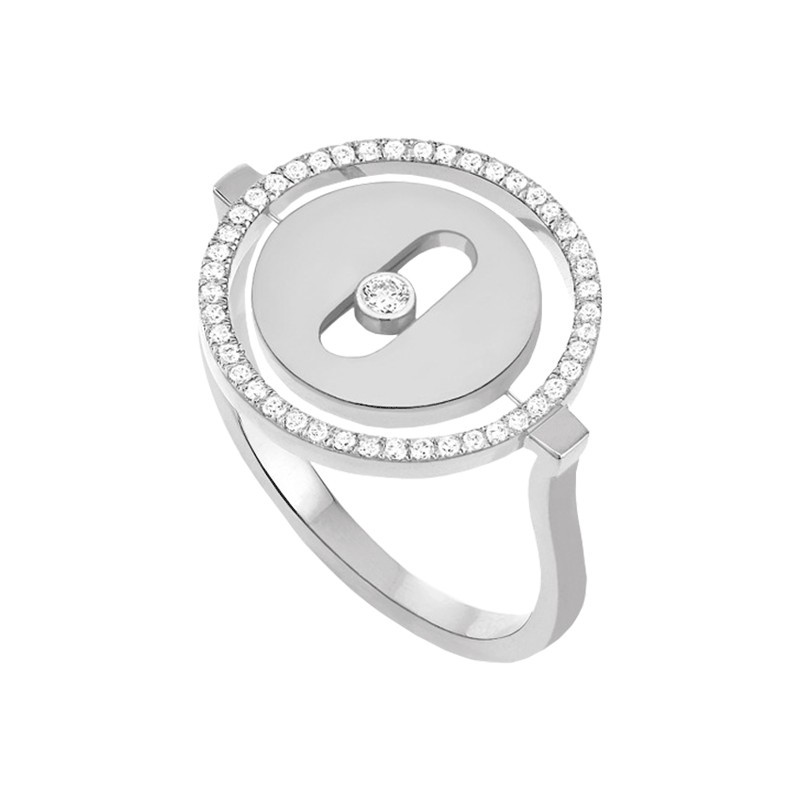 Bague Messika Lucky Move petit modèle en or blanc et diamants