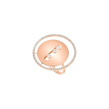 Bague Messika Lucky Move grand modèle en or rose et diamants