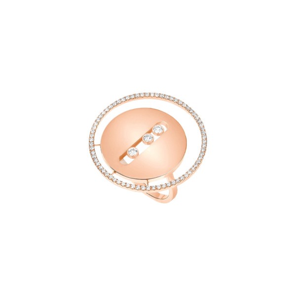 Bague Messika Lucky Move grand modèle en or rose et diamants