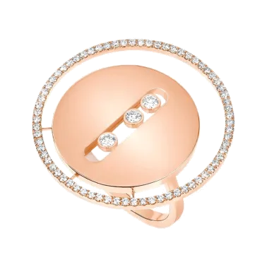 Bague Messika Lucky Move grand modèle en or rose et diamants