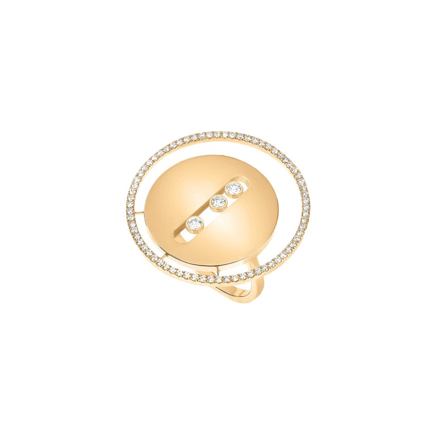 Bague Messika Lucky Move grand modèle en or jaune et diamants