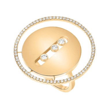 Bague Messika Lucky Move grand modèle en or jaune et diamants