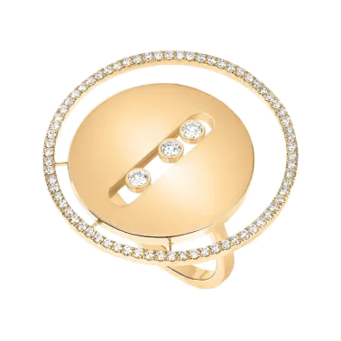 Bague Messika Lucky Move grand modèle en or jaune et diamants