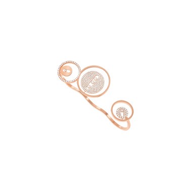 Bague Messika Lucky Move 3 doigts en or rose et diamants