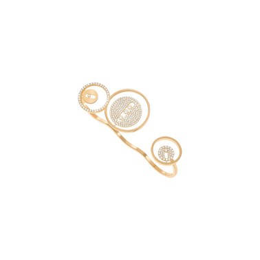 Bague Messika Lucky Move 3 doigts en or jaune et diamants