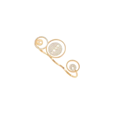 Bague Messika Lucky Move 3 doigts en or jaune et diamants