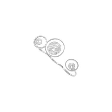 Bague Messika Lucky Move 3 doigts en or blanc et diamants