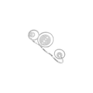 Bague Messika Lucky Move 3 doigts en or blanc et diamants