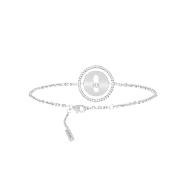 Bracelet Messika Lucky Move petit modèle en or blanc et diamants