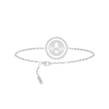 Bracelet Messika Lucky Move petit modèle en or blanc et diamants