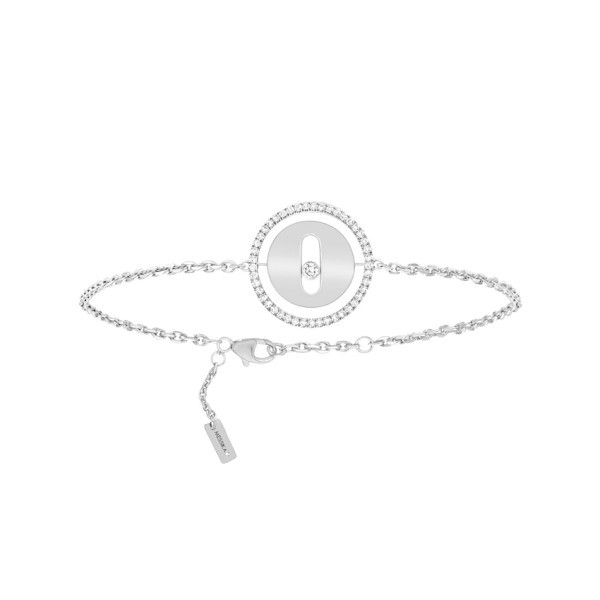 Bracelet Messika Lucky Move petit modèle en or blanc et diamants