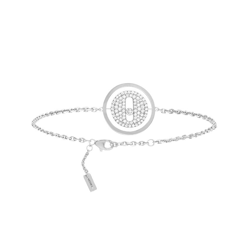 Bracelet Messika Lucky Move petit modèle pavé en or blanc et diamants