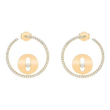 Créoles Messika Lucky Move petit modèle en or jaune et diamants