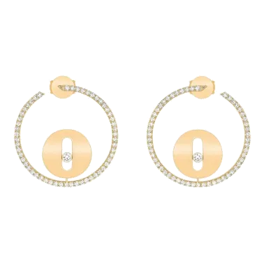 Créoles Messika Lucky Move petit modèle en or jaune et diamants