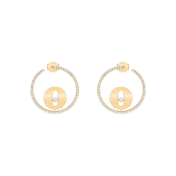 Créoles Messika Lucky Move petit modèle en or jaune et diamants