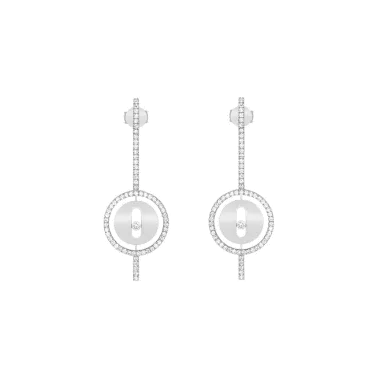 Boucles d'oreilles Messika Lucky Move Arrow en or blanc et diamants