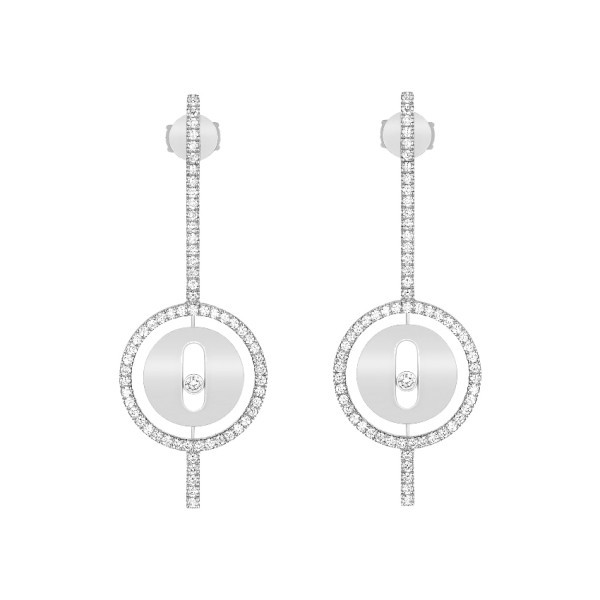 Boucles d'oreilles Messika Lucky Move Arrow en or blanc et diamants